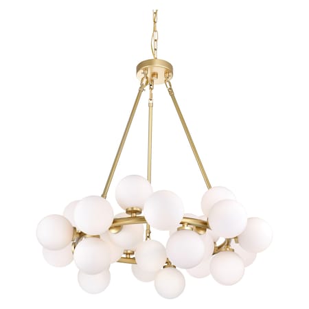 25 Light Chandelier With Gold Finish